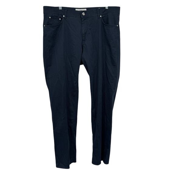 Brax Cooper Fancy Pants Blue Men SZ 35 x 32 Classic Modern Sleek Office Comfort - Picture 1 of 11